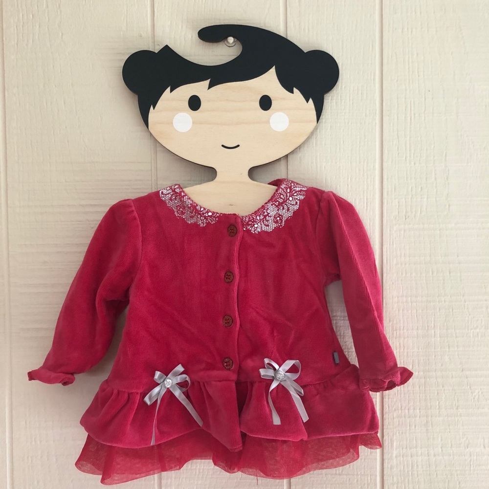 Petit Lem velour cardigan top shirt 6 months